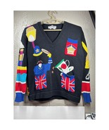 Vintage Jack B Quick Black London Sweater Flag Pocket V-Neck Mens Size M... - $818.55 MXN