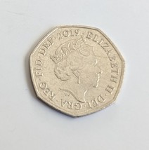 Queen Elizabeth II 2019 Fifty Pence Royal Shield - $3.95