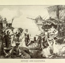 Antony And Cleopatra Victorian Print 1901 Woman History Ephemera DWP4C - $19.99