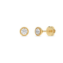 14k Yellow Gold 0.33Ct TDW Lab Created Round Diamond Solitaire Stud Earrings - £399.59 GBP