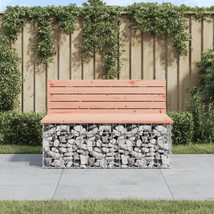 Garden Bench Gabion Design 103x70x65 cm Solid Wood Douglas - £98.51 GBP