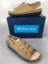 Athena 8 M 38EU Constance Sand Beige Leather Slingback Sandals NEW 1.5&quot; ... - £23.42 GBP