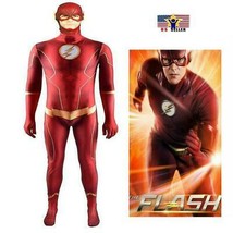 Super Hero Marble 6 Barry Allen Costume DC Comics Outfit Halloween Size Small - £41.13 GBP