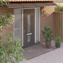 vidaXL Polycarbonate Door Canopy, Black, 157.5x39.4 in, Waterproof & UV - $3,879.73 MXN