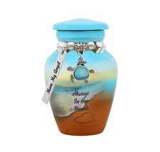 Always In Our Hearts Beach Mini Urn - Love Charms™ Option - £15.59 GBP