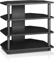 Furinno Turn-N-Tube Easy Assembly 4-Tier Petite Entertainment Center, Blackwood - £35.96 GBP