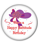 PURSE MIRROR W/ ORGANZA BAG RED HAT LADIES ART &quot;HAVE A HAPPY BIRTHDAY&quot; 3... - $7.99