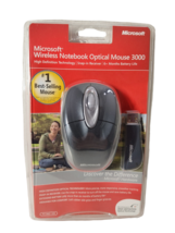Microsoft Wireless Notebook Optical Mouse 3000 Model 1056 1051 PC Windows &amp; Mac - £19.74 GBP