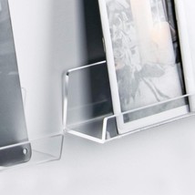 Metfun 3 Pack Vinyl Record Wall Mount Holder-12 Inch Clear Acrylic Shelf For - £24.04 GBP