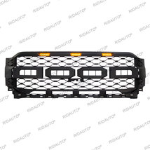 Black Front Grille Bumper Grill Fit For FORD F150 2021-2023+ With LED Lights - $280.13