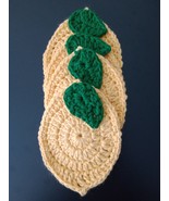 Handmade Crochet Lemon Fruit Coaster Set of 4 - $20.00