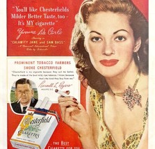 Chesterfield Cigarettes Tobacco Advertisement 1949 Yvonne De Carlo DWS6A - $34.99