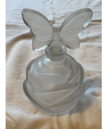 Vintage Empty Chamart Perfume Bottle French Glass Frosted w/Stopper - $461.62 MXN