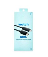 Onn Display Port HL-007306 HDMI Cable 6 ft., Black New - $8.57