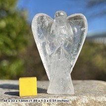 Quartz rock crystal angel, spiritual healing crystal mineral, genuine - $19.16