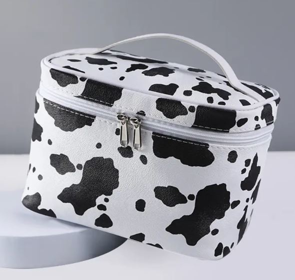 Cosmetic bag square cow