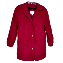 Jacqueline Ferrar Women&#39;s Red Trench Coat Size Small - $29.36