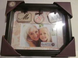 NIB - New View Gifts ME &amp; NANA 4&quot; x 6&quot; Floral Matted Shadow Box Picture Frame - £10.34 GBP