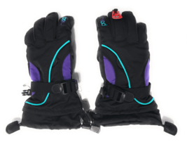 Head Junior Jr Black Purple Teal Insulated Ski Snowboard Winter Gloves M... - £54.58 GBP
