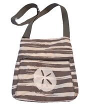 Thirty-One Crossbody Organizing Bag  Gray Striped Shoulder Purse Bag - $9.49