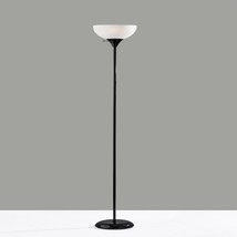 Classical Metal Standing Floor Lamp  With  Plastic Shade 3-way Switch Black - $19.99