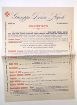 1921 Giuseppe Dozza-Napoli Advertisement Document Chemical Related Italy - £11.79 GBP