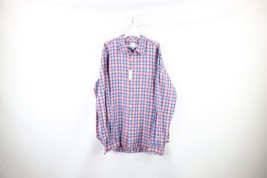 New Gap Mens Size XL Linen Blend Collared Long Sleeve Button Shirt Pink ... - £31.57 GBP