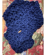 Crochet chunky scarf - Blue - $12 PRICE REDUCED-FREE SHIPPING!  - £9.38 GBP