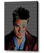 Brad Pitt Fight Club Tyler Durden Quotes Mosaic Framed Limited Edition w... - £15.16 GBP