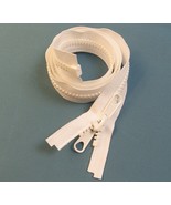 Zipper, 60&quot; Inch, YKK, Vislon, White, #8, Separating, Double Metal Tab S... - $329.08 MXN