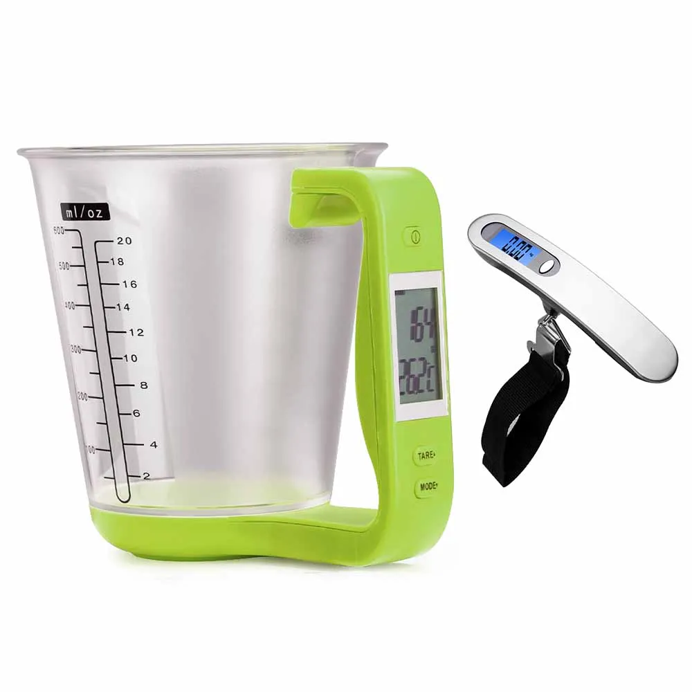 Measuring Cup Scale Electronic Kitchen Scales Digital Beaker Host Weigh Temperat - £211.36 GBP