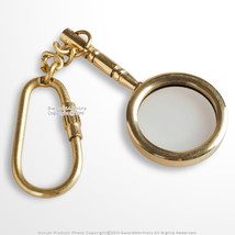 Handmade Brass Miniature Magnifier Car Keychain Keyring Nautical Gift Souvenir - $8.89