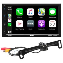 Sound Storm Double Din 7&quot; Touchscreen AM/FM/Bluetooth/Carplay with Backu... - £188.77 GBP
