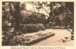 Vintage POSTCARD GARDENS AT MARY WASHINGTON&#39;S HOUSE FREDERICKSBURG Virginia - £1.55 GBP