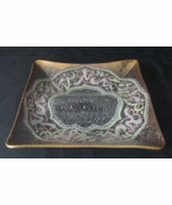 Vintage Mid Century Dorthy Thorpe Square Beaded Glass Dish Hand Enameled... - $481.30 MXN