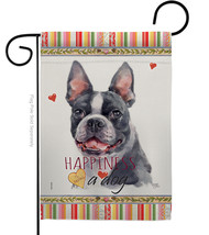 Boston Terrier Happiness - Impressions Decorative Garden Flag G160159-BO - £15.90 GBP