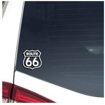 Route 66 Sign Decal Vinyl Sticker | White | Truck Window Bumper Car Lapt... - $5.69