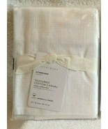 ONE Pottery Barn WHITE TEXTURED COTTON CASUAL Sham STANDARD 26x20 NWT #P330 - £18.88 GBP