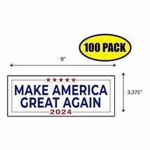 100 Pack 3.375&quot;x9&quot; Trump Maga 2024 Sticker Decal Humor Funny Gift Trump BS0169 - £66.86 GBP