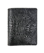 Men&#39;s Alligator Wallet Leather Bifold Us Style Black Beautiful Money Bag... - £61.32 GBP