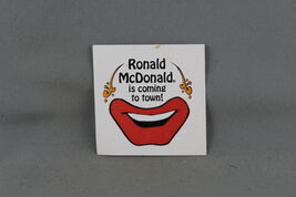 Vintage McDonalds Sticker - Ronald McDonald is Coming to Town - Paper St... - $15.00