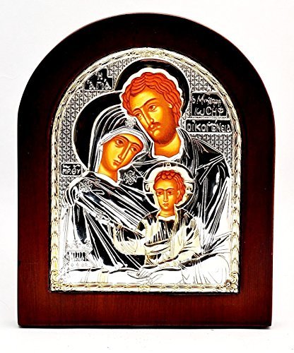 Primary image for The Family Byzantine Very Large Icon Sterling Silver 925 Treated Size 31x26cm