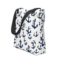 New Tote Bag Nautical Design Large Dual Handle 3 Colors 15 in x 15 in - £13.10 GBP