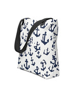 New Tote Bag Nautical Design Large Dual Handle 3 Colors 15 in x 15 in - £13.02 GBP
