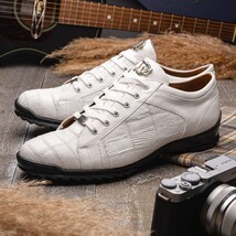 Bari Sporty Genuine Lizard Fashion Sneaker White image 6