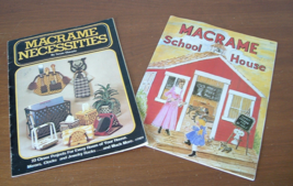 Vintage macrame necessities and school house pattern booklets owl pattern - £15.78 GBP