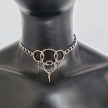 Chain Necklace, Mens &amp; Womens Silver Stainless Steel Spike Pendant Neckl... - $26.00