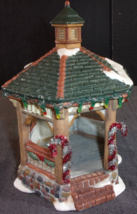 1996 Dickens Collectibles Town Series Christmas Holiday Porcelain Gazebo 5X7.5 - £21.58 GBP