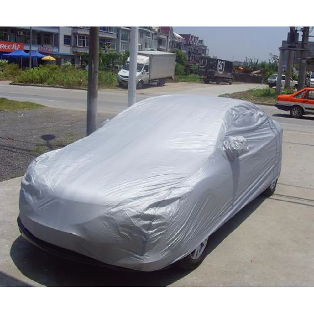 Outdoor Full Car Cover Light Wind Dust Anti Sun UV Scratches Cover Protector - £32.49 GBP