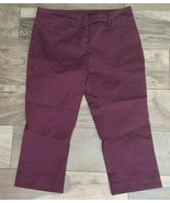 New York and Company Womens City Stretch Purple Casual Capri Pants Size 2 - £18.82 GBP
